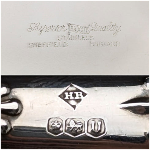 1962年 英国ヴィンテージ 純銀製ハンドル ケーキスライサー 箱入り Harrison Brothers